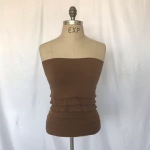 Nikibiki chocolate brown bodycon tube top Sz OS